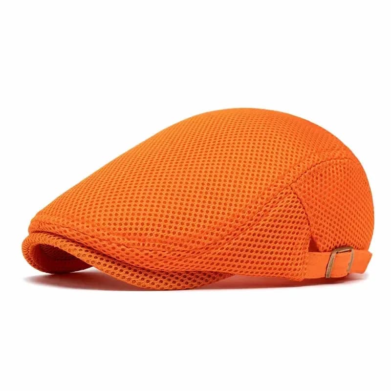 Men's Breathable Mesh Flat Cap – Adjustable Newsboy Ivy Beret Summer Hat - View 10