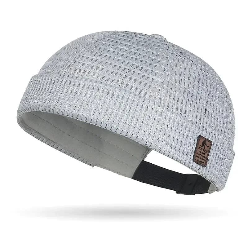 Men’s Breathable Brimless Docker Hat Mesh Skull Cap - View 4