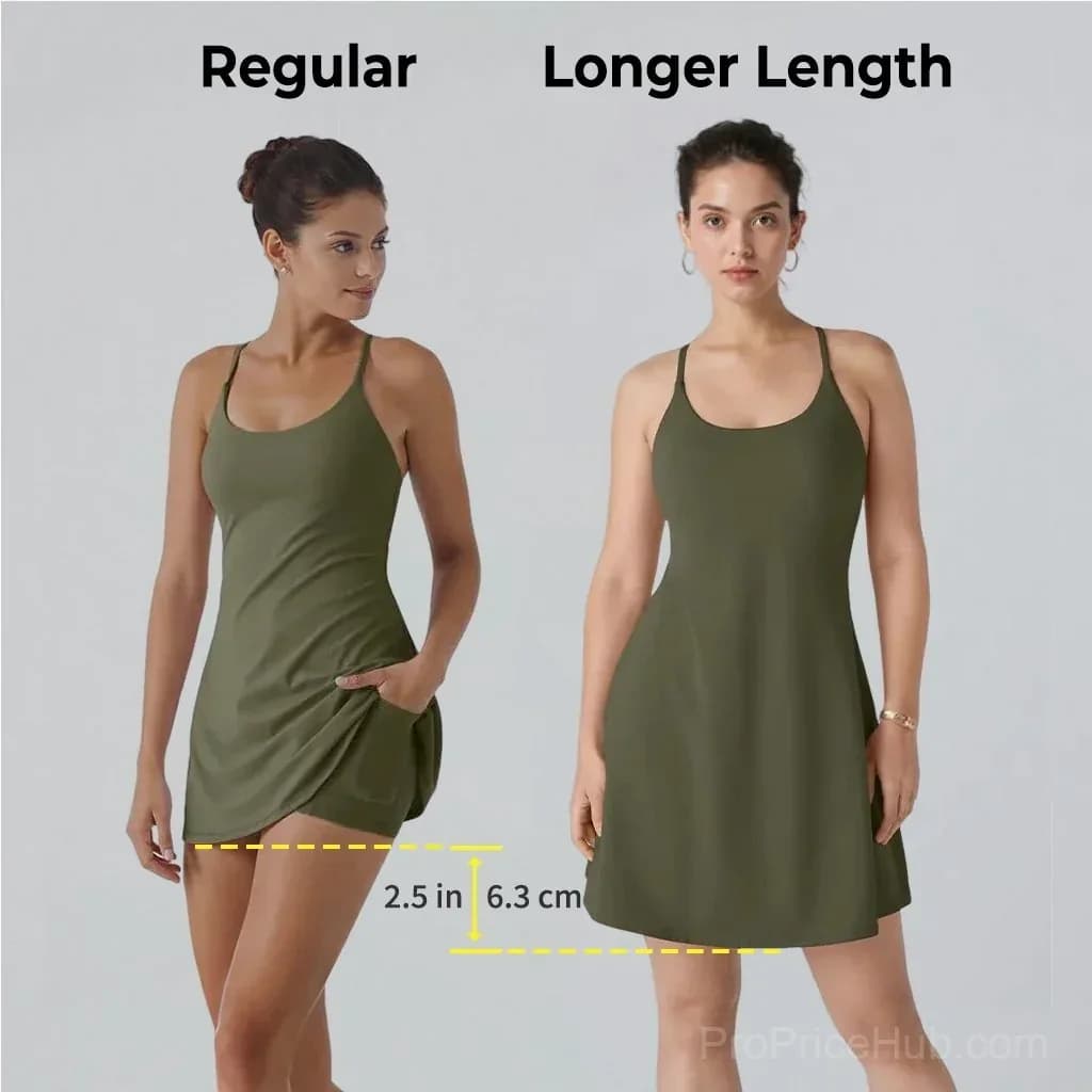 Backless Tummy Control Active Dress - Alt