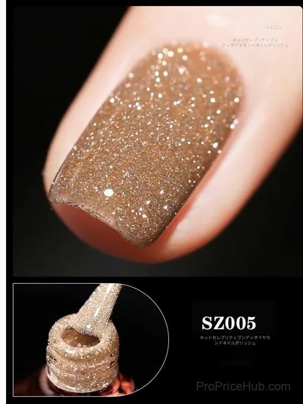 High Density Glitter Nail Gel Polish - Silver - View 5