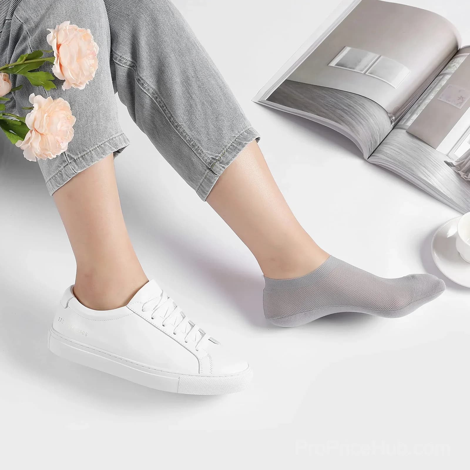 Ultra Thin No Show Liner Socks - Non Slip Hidden Fit - View 8