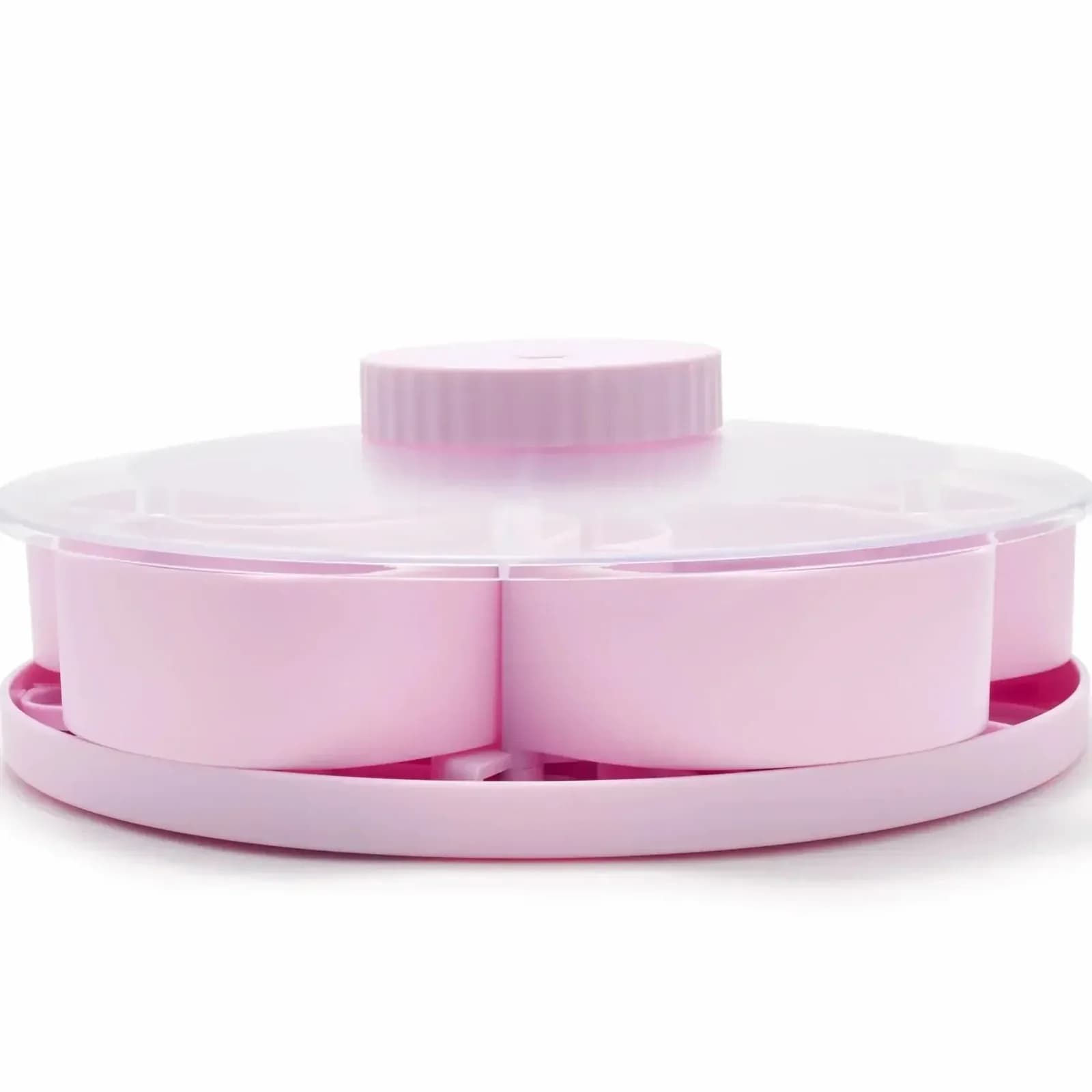 5-Compartment Rotating Party Platter – Divided Spin & Snack Serving Tray - View 7