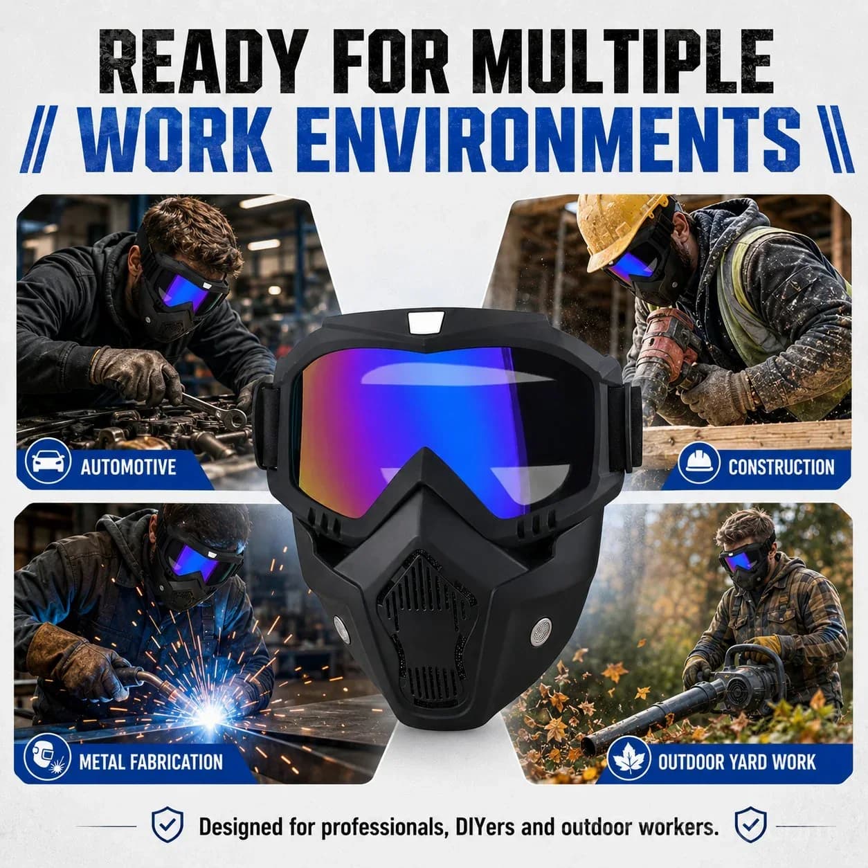 Auto-Darkening Welding Goggles, Anti-Fog Skiing & Dustproof Safety Mask - View 7