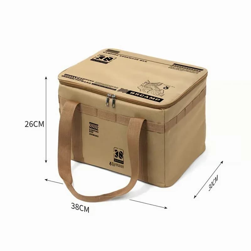 30L Waterproof Outdoor Folding Storage Bag, Khaki - Main