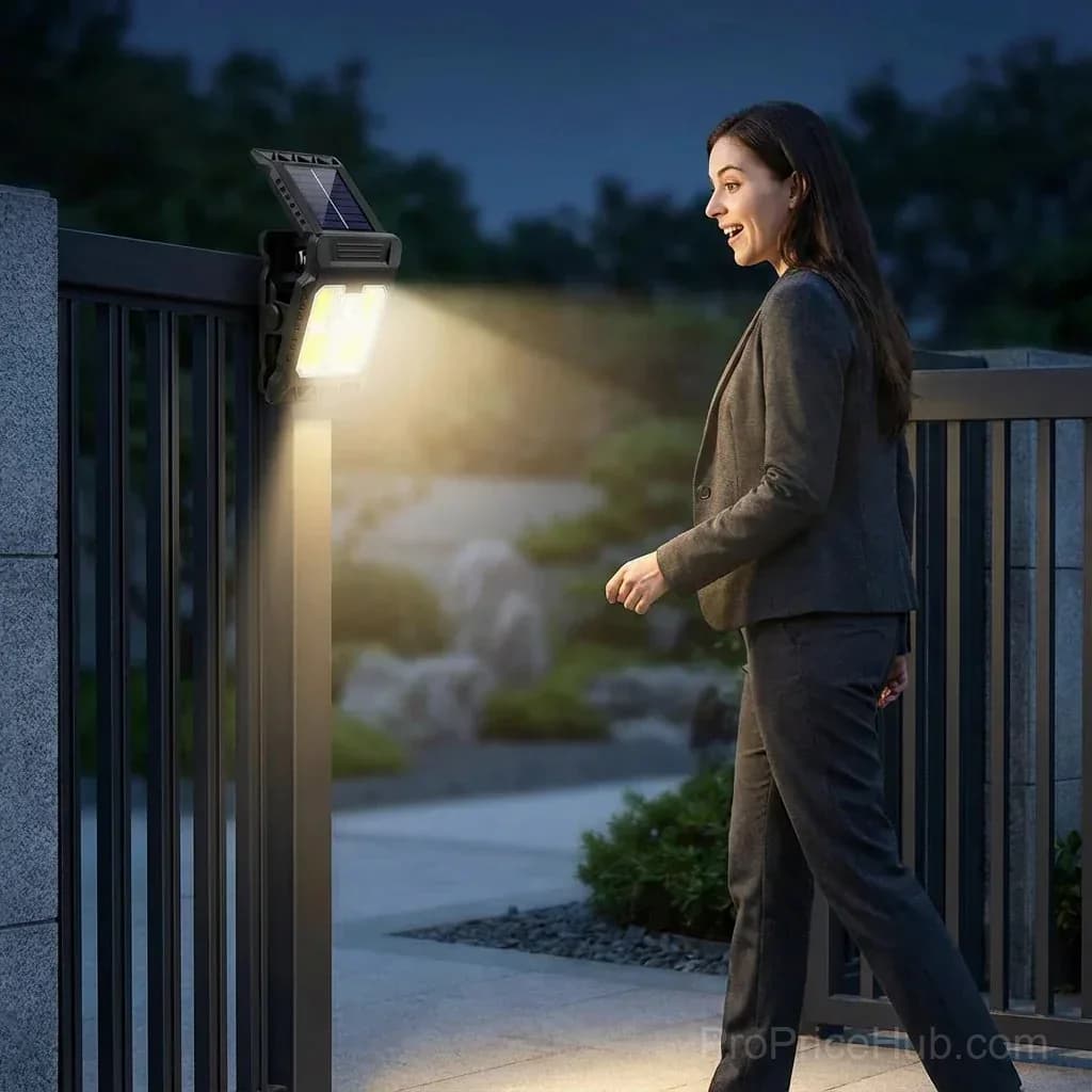 Practical Clip-On Solar Lamp with Motion Sensor - Alt