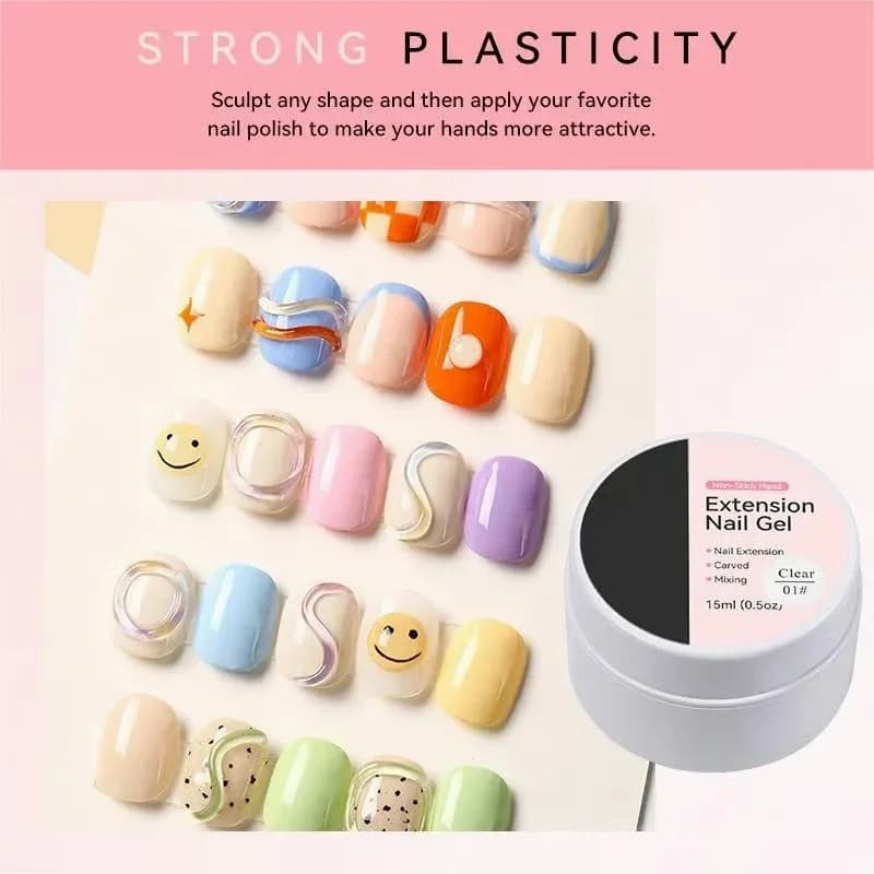 Clear Nail Extension Builder Gel Without Tools - View 6