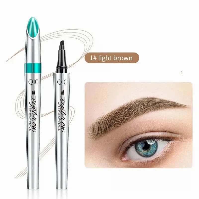 Waterproof Microblading Eyebrow Pen, 4-Fork Tip, Light Brown - Main