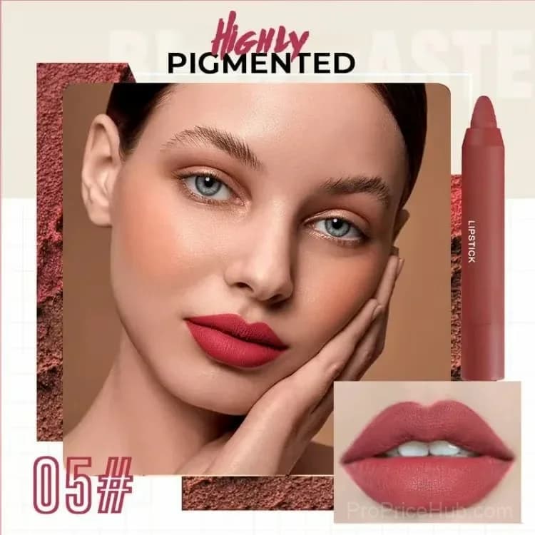 12-Color Matte Lipstick Pen - 01# - Alt