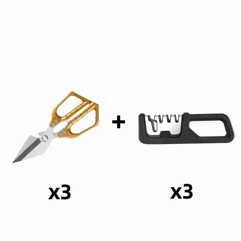 Heavy-Duty Multifunction Kitchen Shears, Silver - View 12