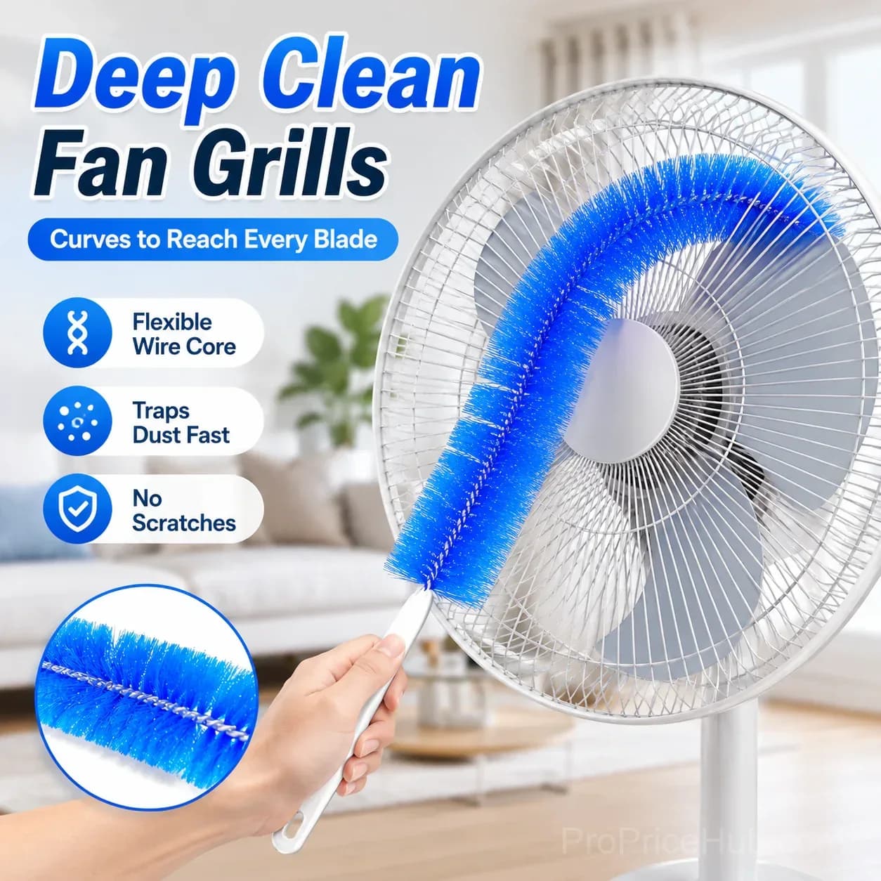 Washable Bendable Microfiber Duster for Ceiling Fans & Vents - View 4