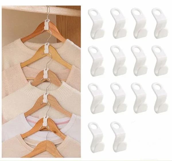Space-Saving Clothes Hanger Connector Hooks - Main