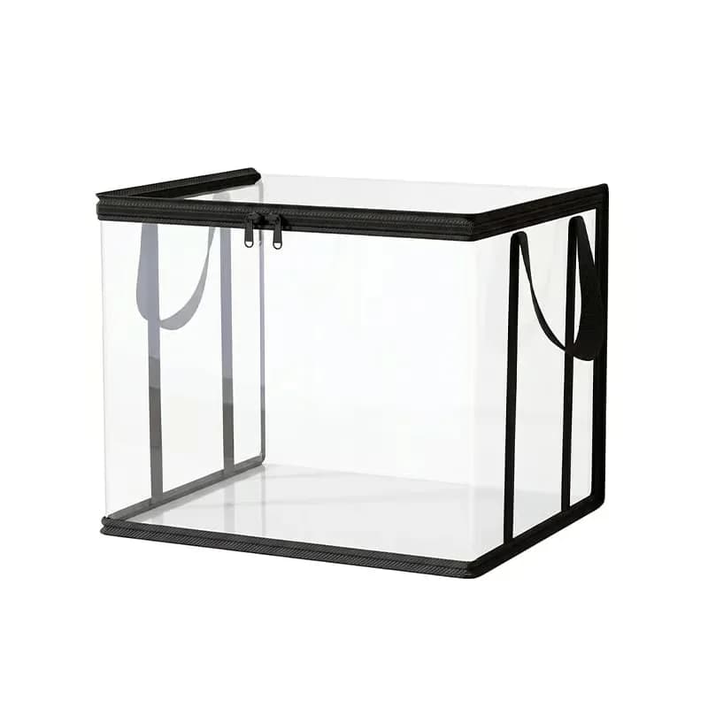 Heavy-Duty Clear PVC Storage Bag, Black, 1 Pack - Main