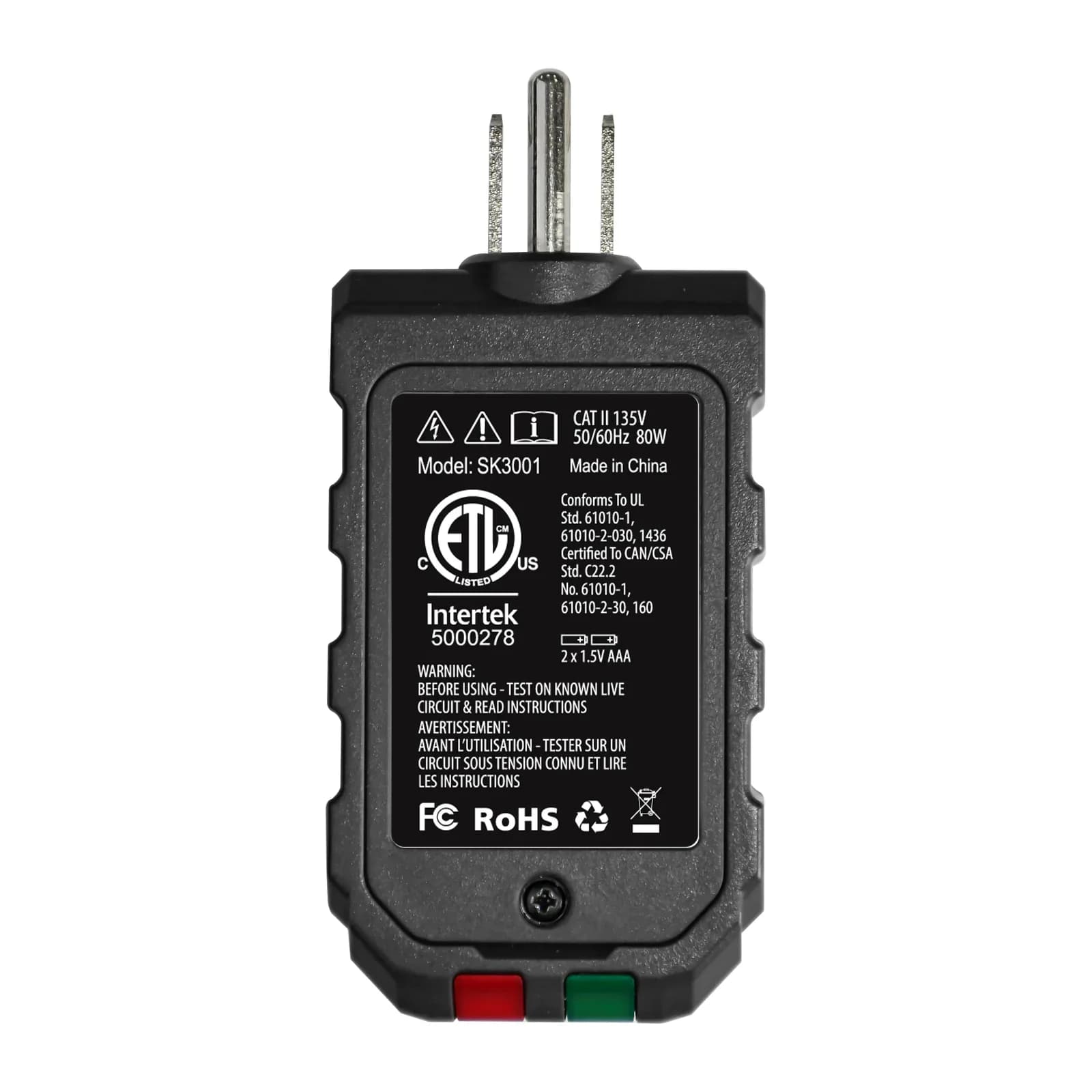 Electrical Socket Detector Outlet Tester - View 3