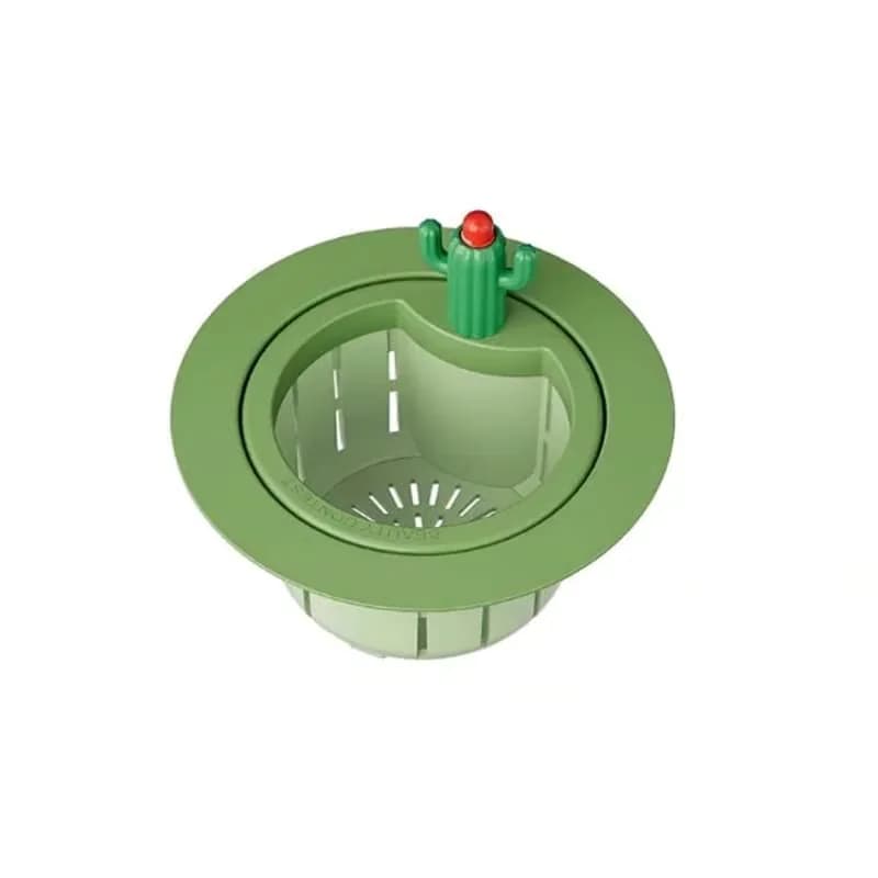 Cactus Kitchen Sink Strainer Basket, Green, Large - Main