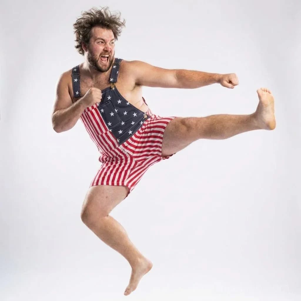 American Flag Unisex Overalls - Alt