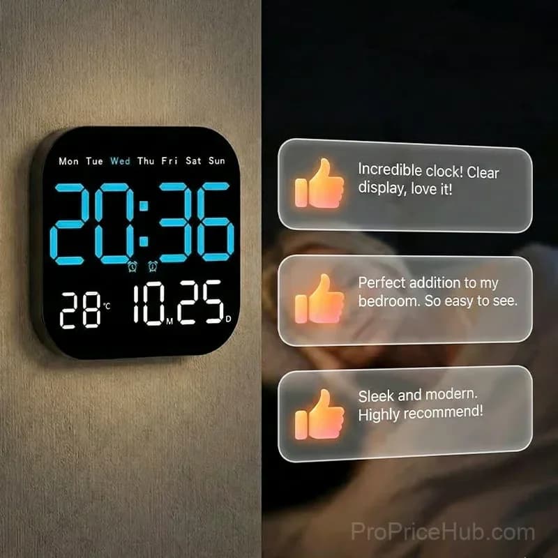 Multifunctional Digital Alarm Clock for Home & Office - View 7
