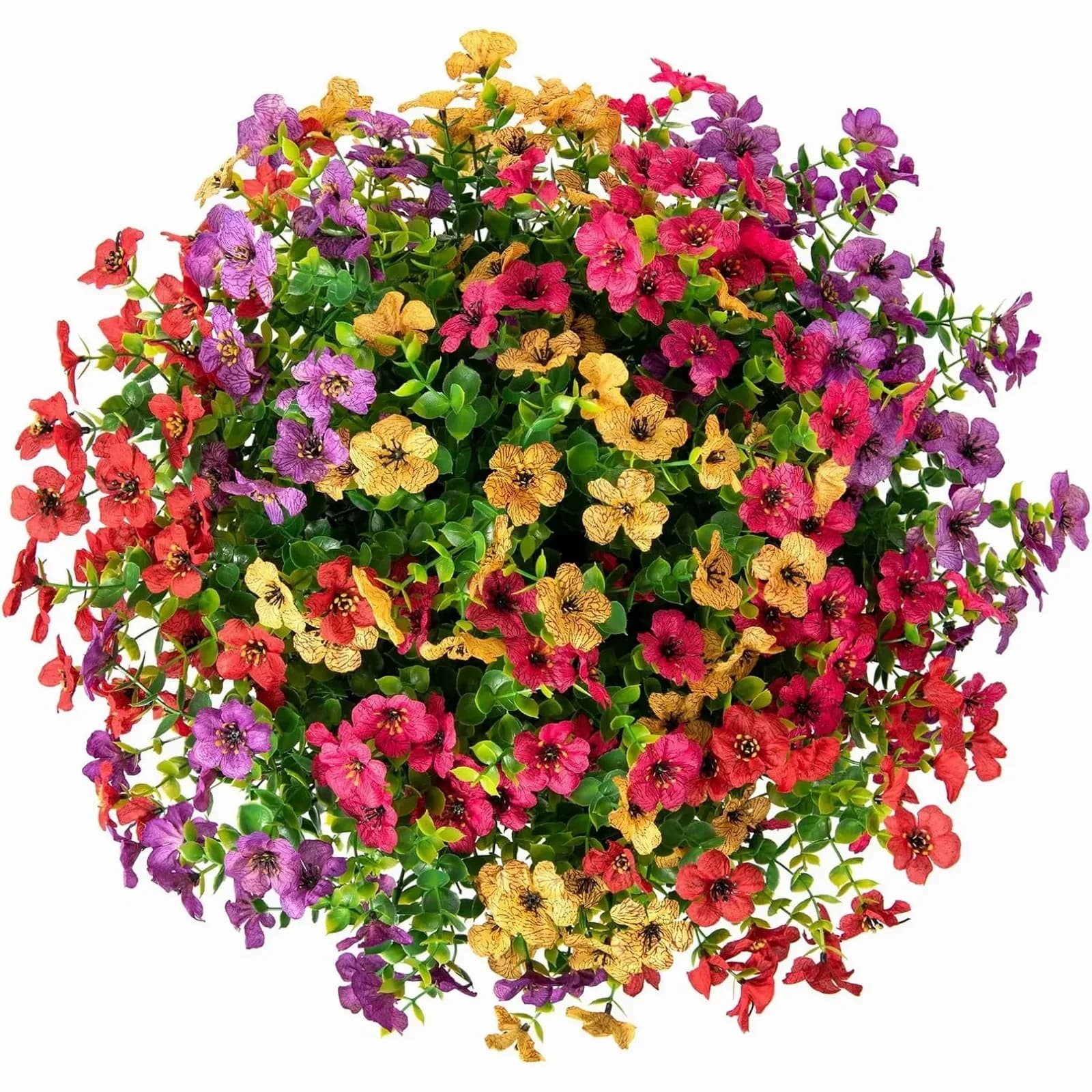 Artificial Daisy Hanging Basket - Low Maintenance Outdoor Silk Flower Planter for Patio & Garden - View 10