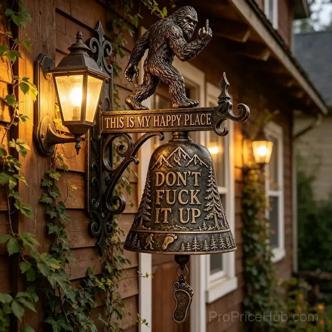 Funny Wall Bell – Rustic Sasquatch Doorbell Decor - View 6