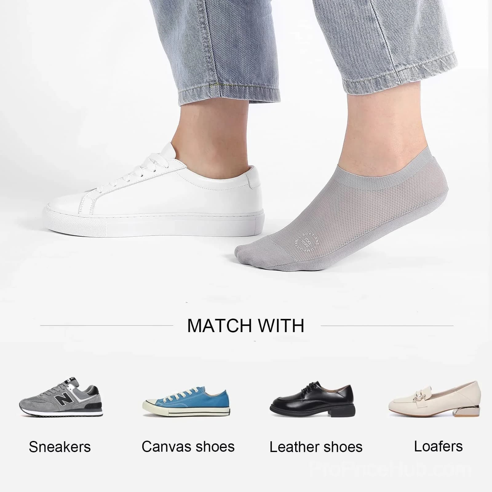 Ultra Thin No Show Liner Socks - Non Slip Hidden Fit - View 5