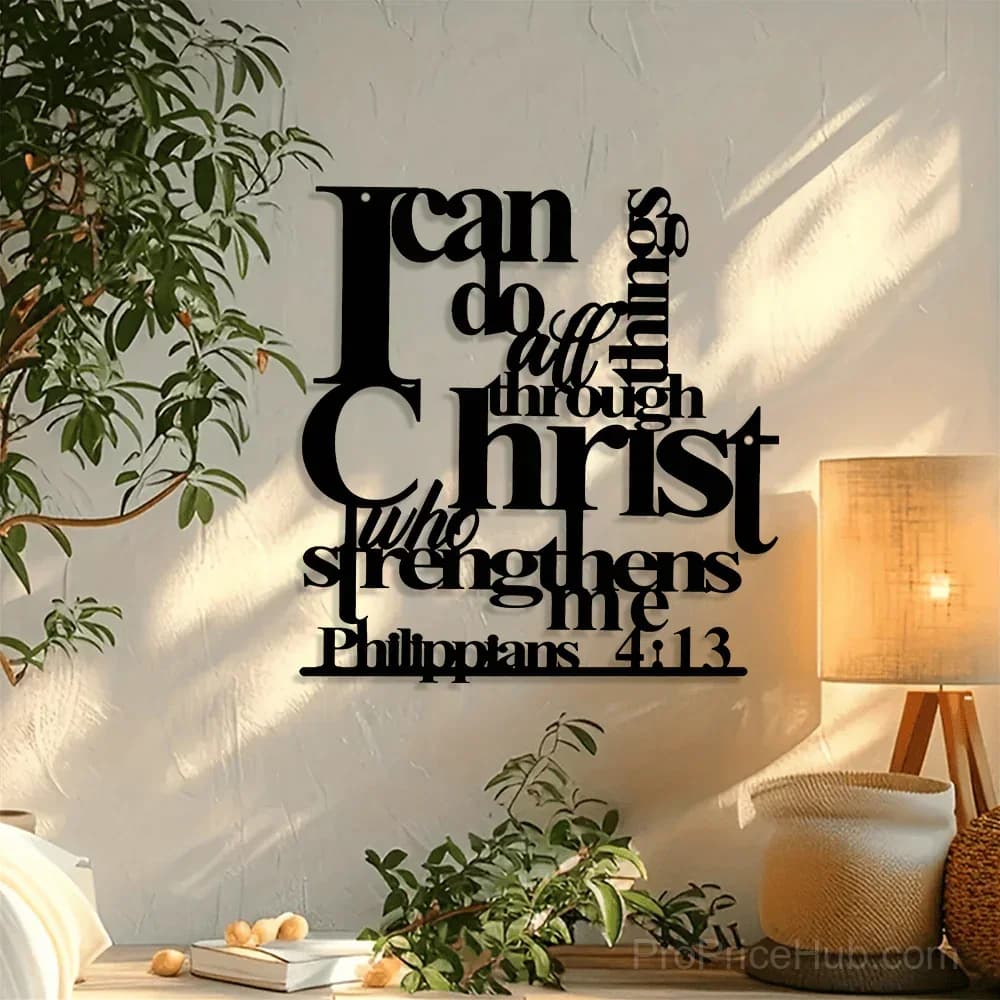 Philippians 4:13 Metal Wall Decor – I Can Do All Things - Main