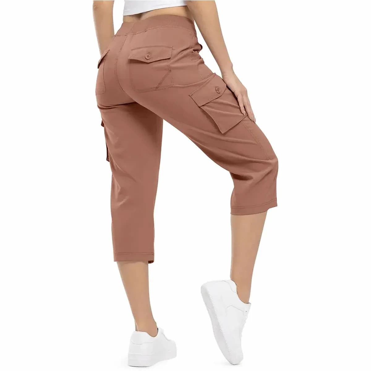 Women's Lightweight Hiking Capris: Quick-Dry, 6 Pockets, Loose Fit - View 15