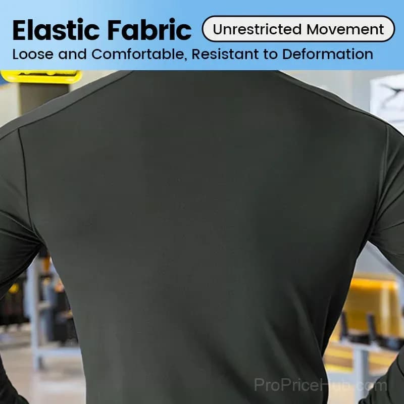 Quick-Drying Fitness Training Sports Suit, Black, Size M - View 7