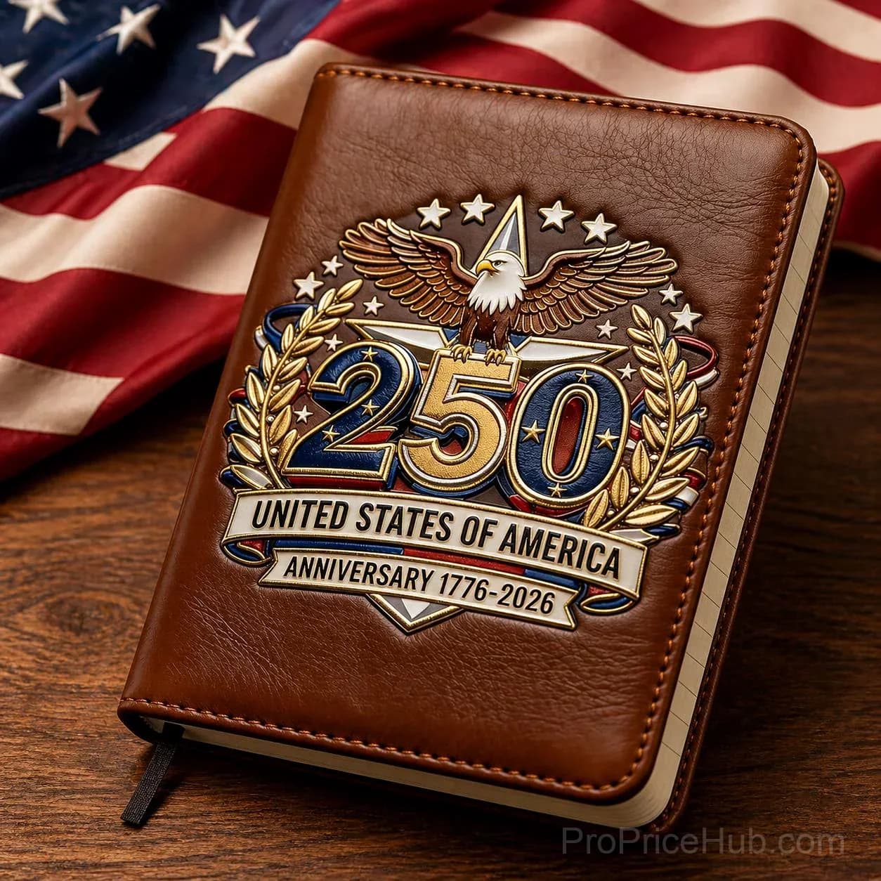 USA 250th Anniversary Patriotic Notebook & Pen Set - View 4