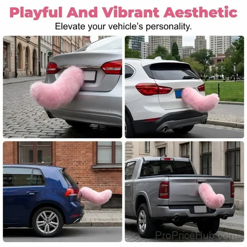 Remote Control Electric Car Tail Accessory, Pink-White - View 8