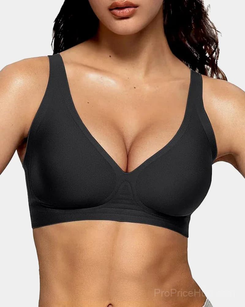 Seamless Deep V Push-Up Wireless Bra - View 8