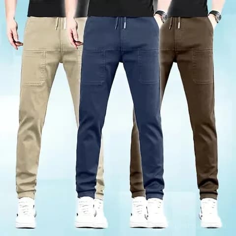 High-Stretch Multi-Pocket Cargo Pants, Black, Size S Short - View 12