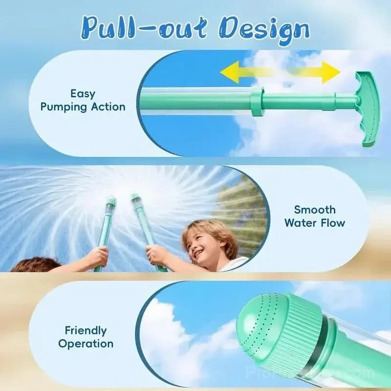 360° Rotary Water Blasters - Rapid-Fill Pump Action Pool Cannons for Outdoor Games (Ages 3+) - View 6