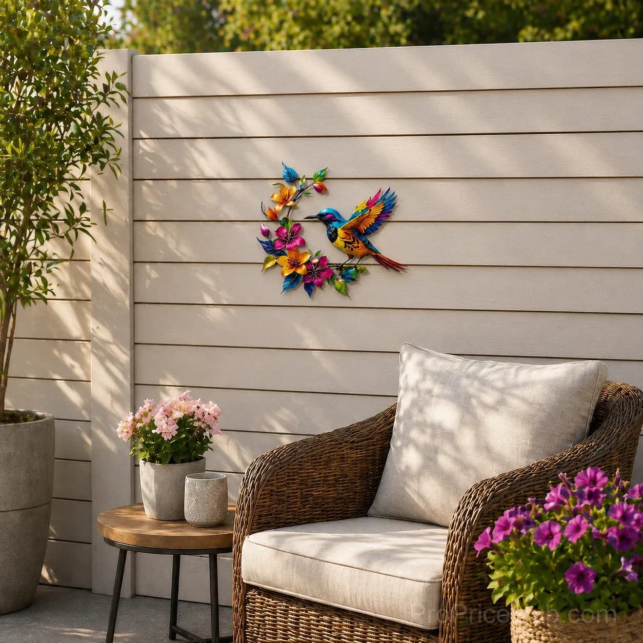 Hummingbird Bloom Metal Wall Art - View 19
