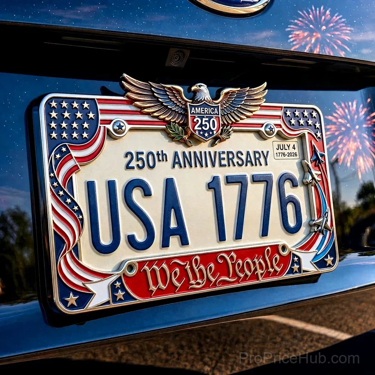 250th Anniversary Commemorative License Plate Frame - Main