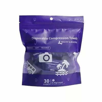 Pink Compressed Travel Towels, 30-Count Pack - Alt