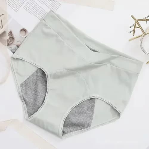 High-Waisted Leak-Proof Period Panties, Pink, L (153-175 lb) - View 7