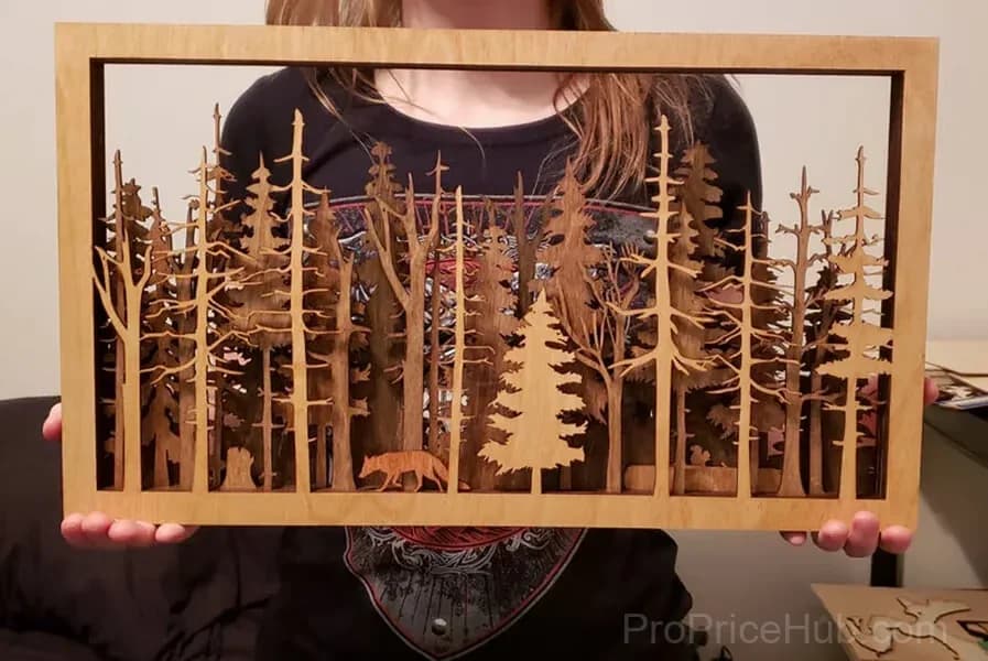 Handcrafted 3D All Natural Forest Wildlife Art - Alt