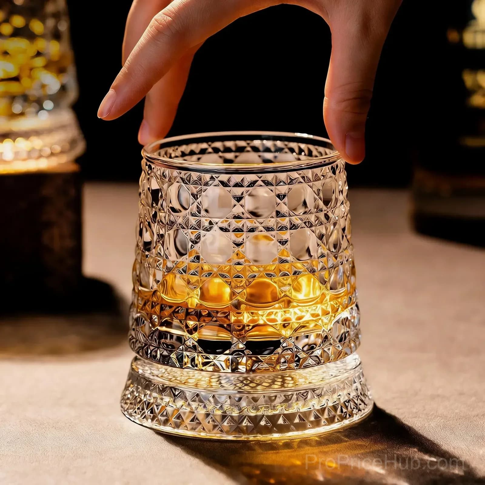 Whiskey Glass with Smooth Spin and Glow Effect - Perfect Gift - View 3