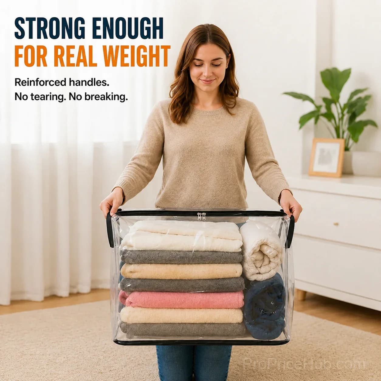 Large Clear Storage Box for Home Organization - View 3