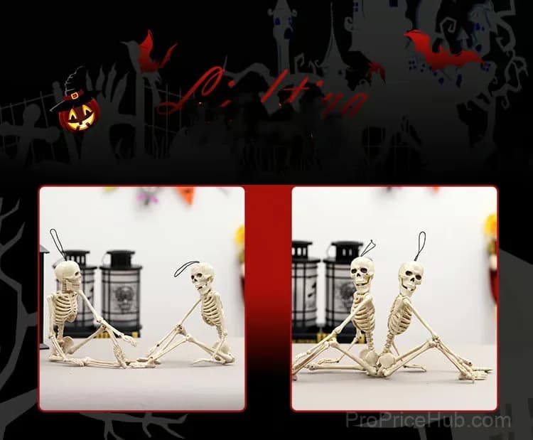 Poseable Hanging Human Skeleton Halloween Party Prop - View 4
