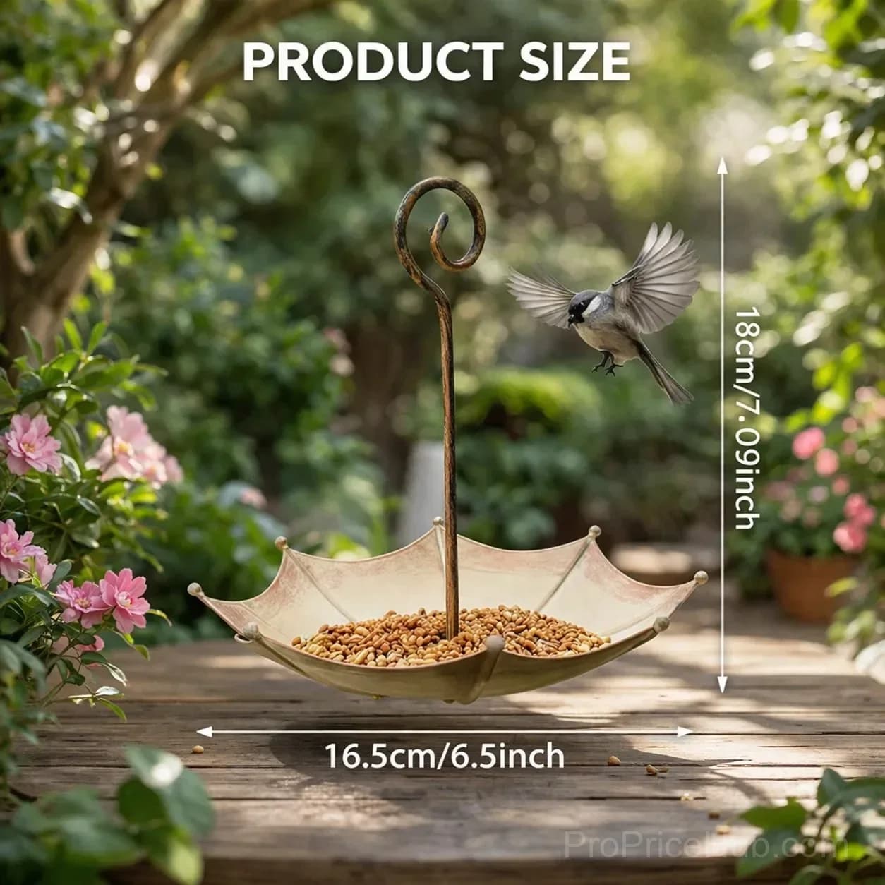 Mini Umbrella Bird Feeder - Whimsical Garden Decor - View 10