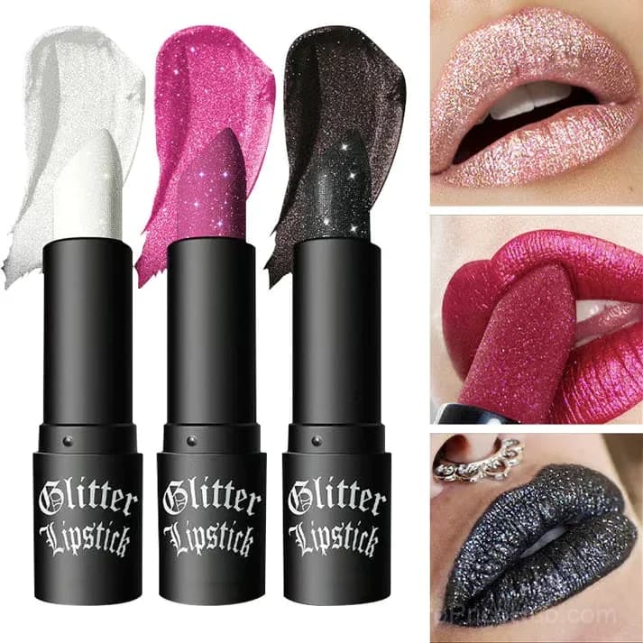 Matte Long-Lasting Lipstick with Fine Glitter - Shade 01 - View 8