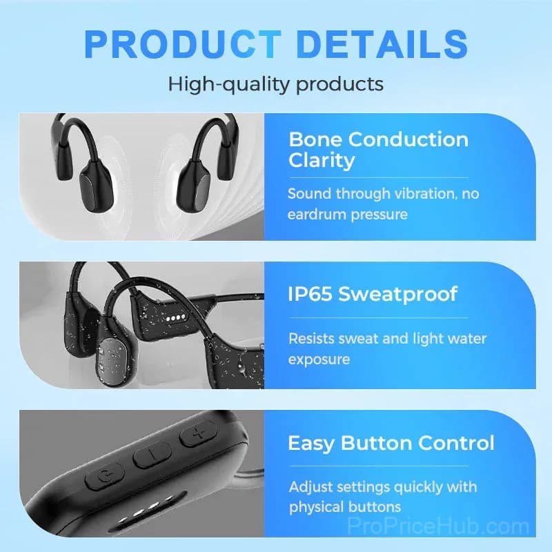 Bone Conduction Smart Hearing Aid Bluetooth Earphones - View 8