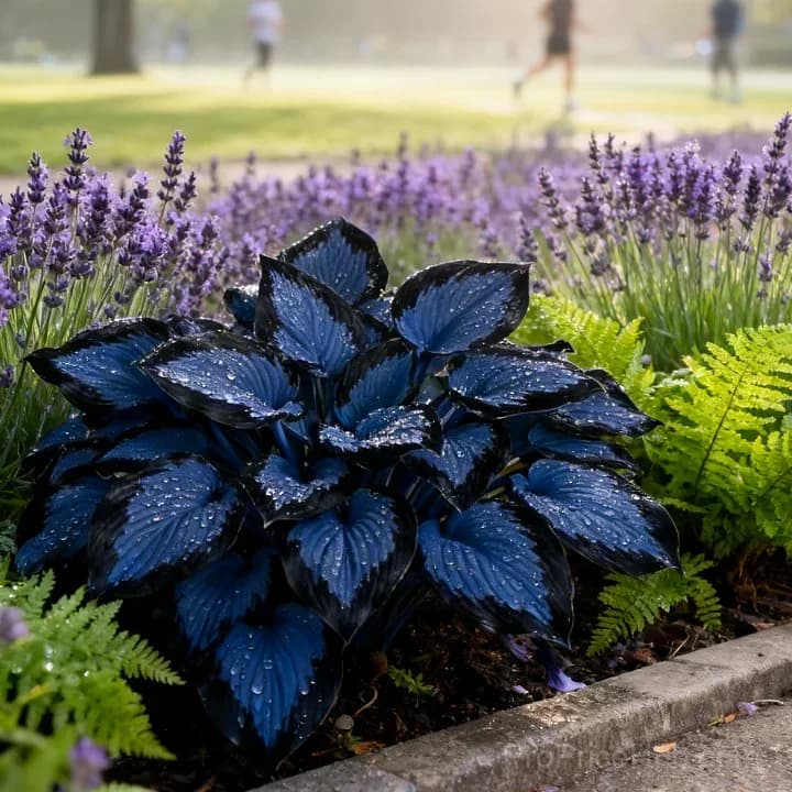 Midnight Blue Hosta Bulbs with Deep Blue Foliage - View 4
