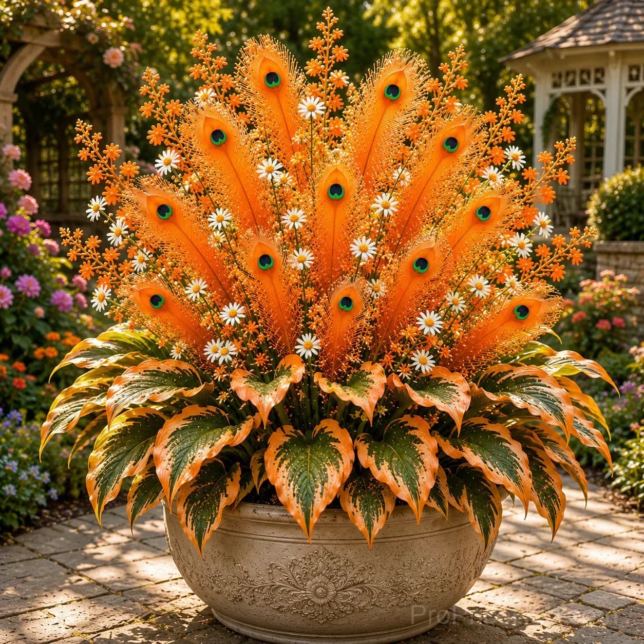 Peacock Flame Hosta Bulbs for Shade Gardens - View 4