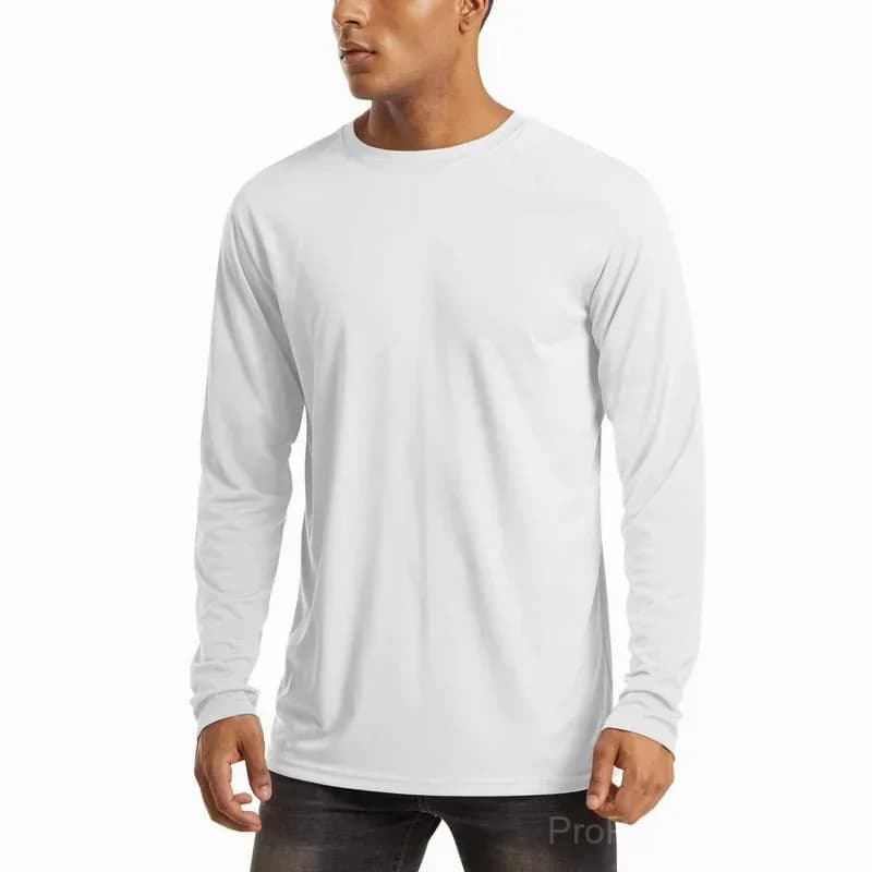 Men's UPF 50+ Long Sleeve Performance Shirt - Quick Dry, Lightweight, Breathable - Main