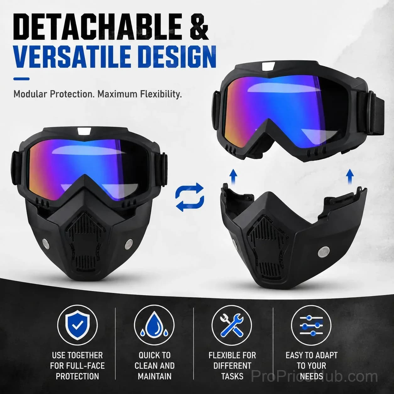 Auto-Darkening Welding Goggles, Anti-Fog Skiing & Dustproof Safety Mask - View 9