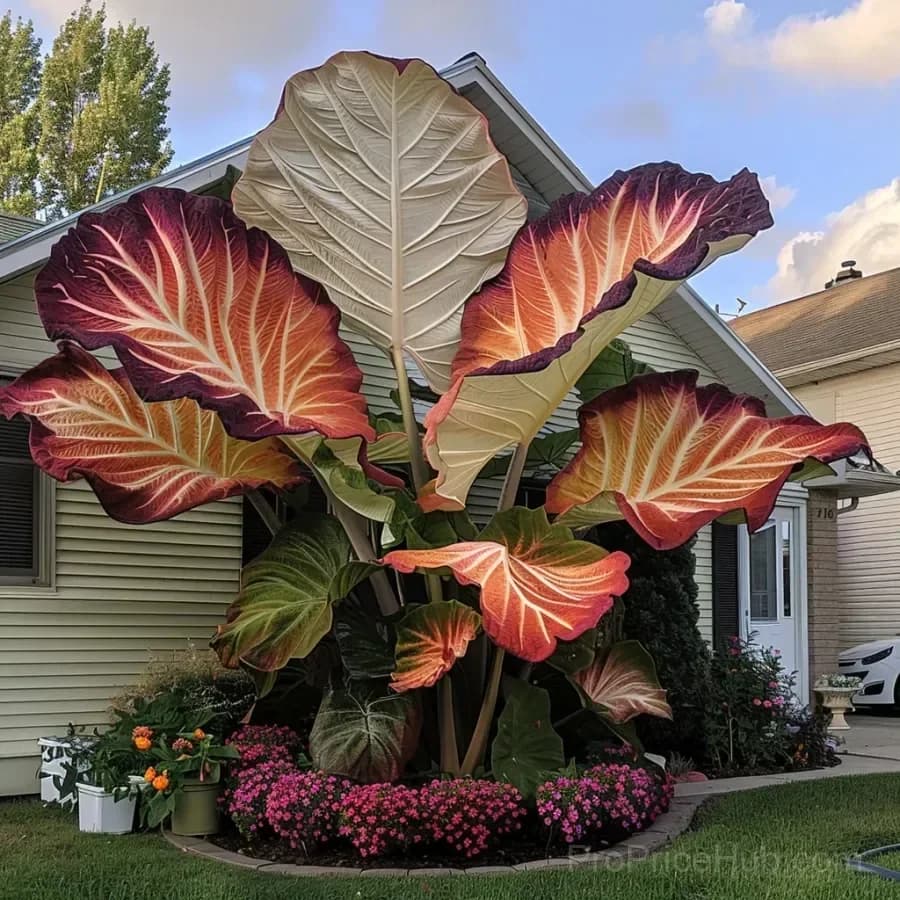 Rare Giant Multi-Color Caladium Bulbs – Tropical Leaves, Easy to Grow - View 7