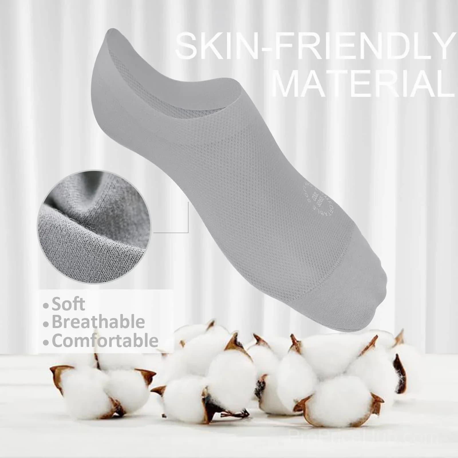 Ultra Thin No Show Liner Socks - Non Slip Hidden Fit - View 7