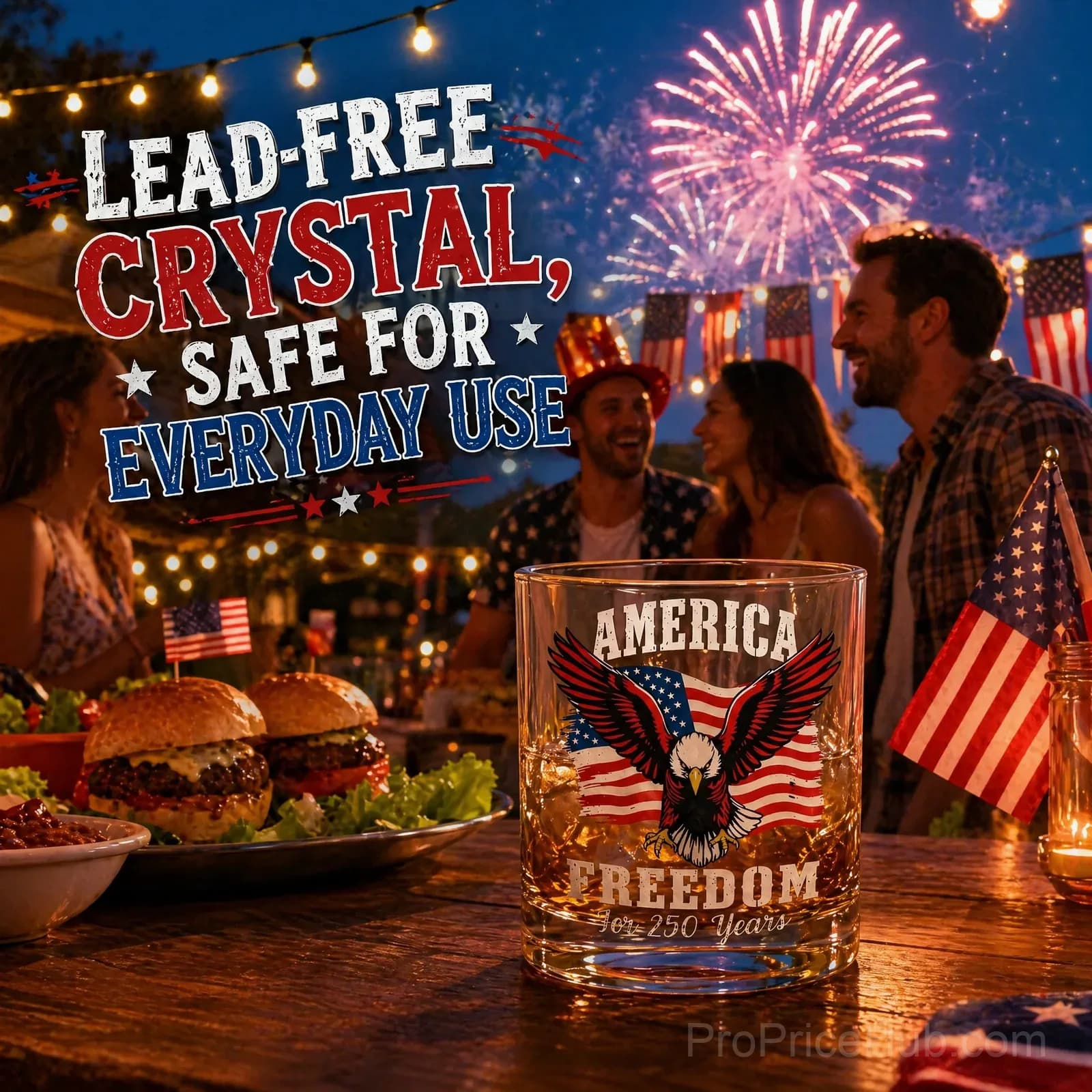 250th Anniversary American Patriotic Whiskey Glass 1776-2026 - View 7