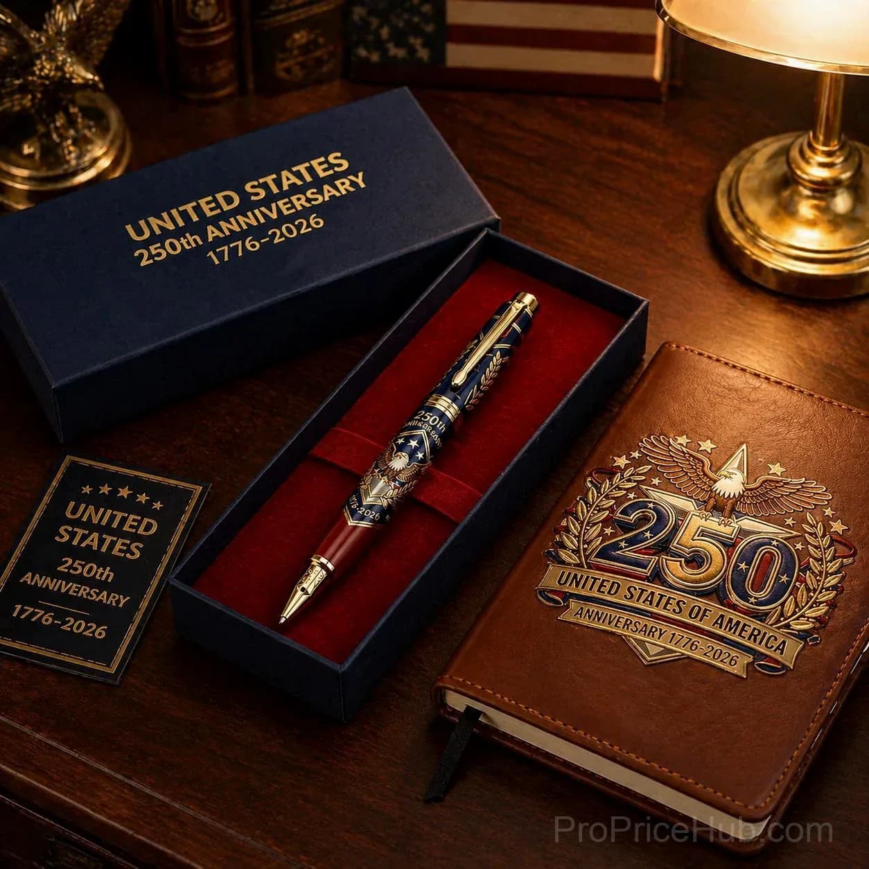 USA 250th Anniversary Patriotic Notebook & Pen Set - View 15